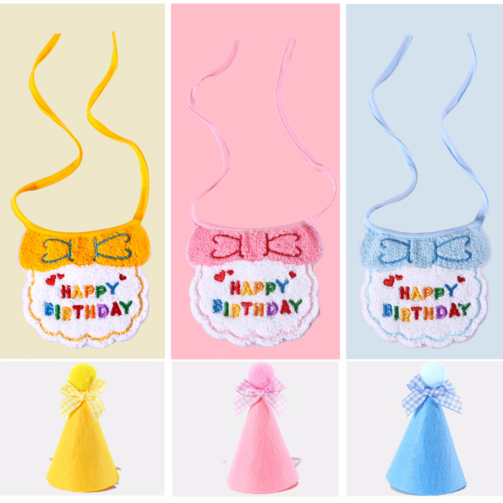 Pet Birthday Party Bib and Hat