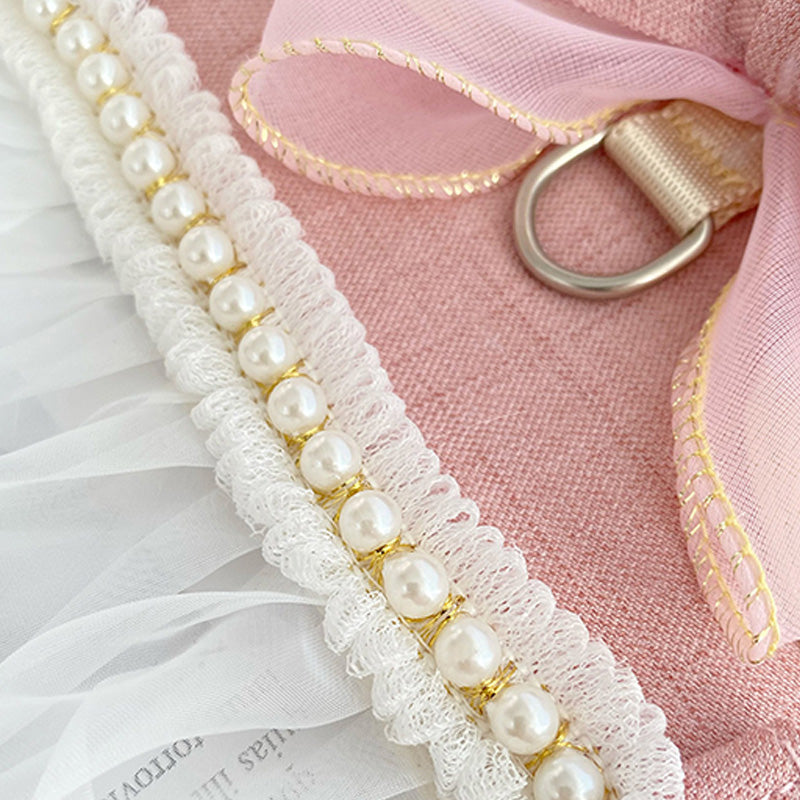 Lace Bow Pearl Harness