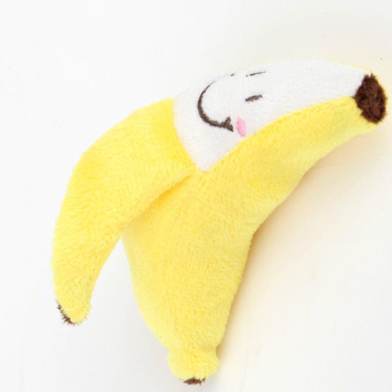 Banana Design Plush Cat Toy