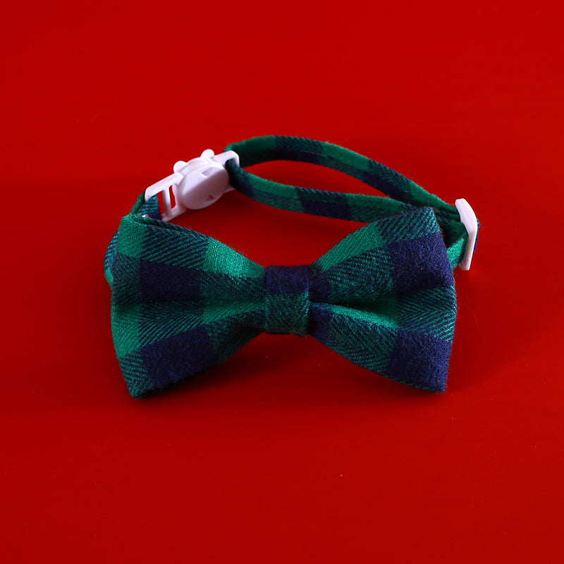 Plaid Cat Collar-Adjustable Anti-Choking Elegance