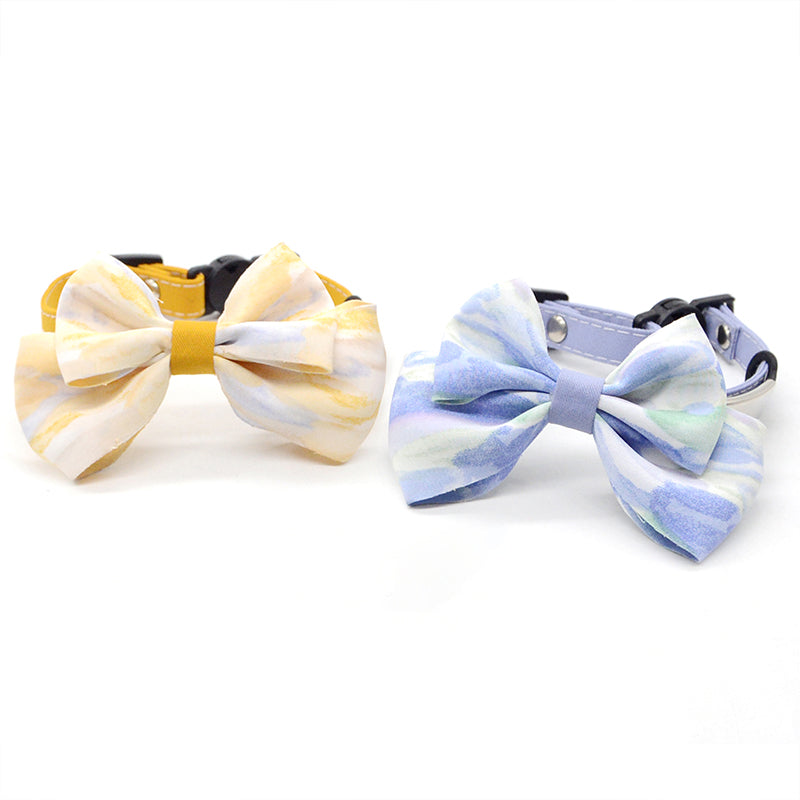 Ink Style Bow Cat Collar