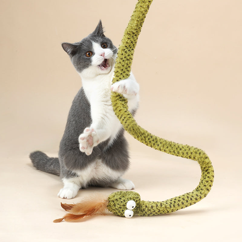 Snake Shaped Wand Cat Toy