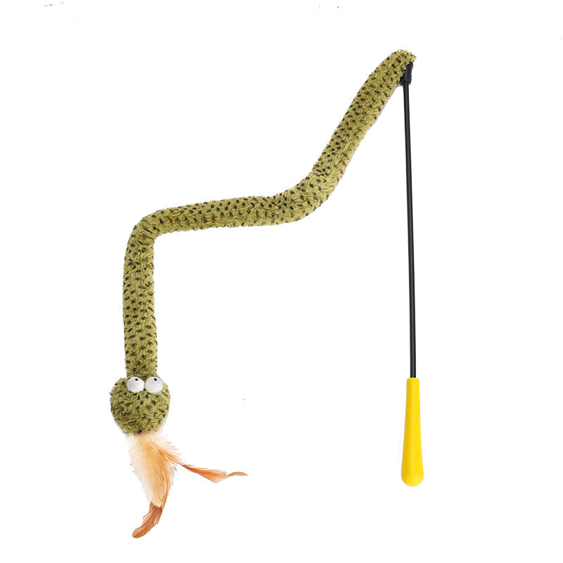 Snake Shaped Wand Cat Toy