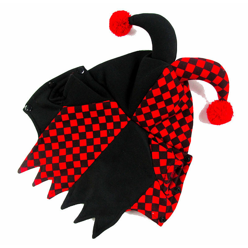 Red and Black Checkered Cat Clown Costume