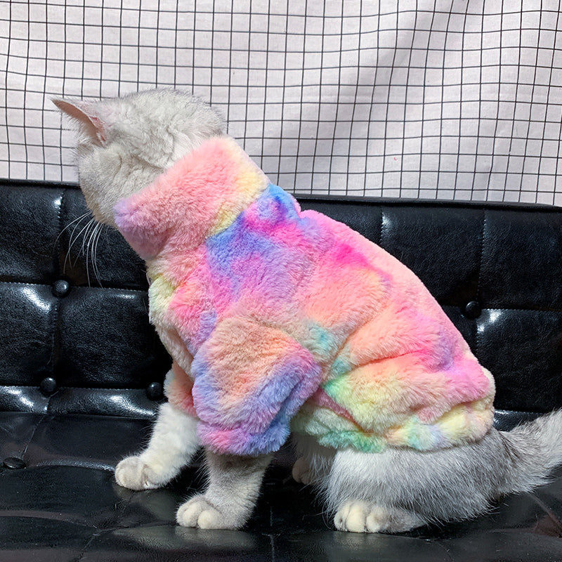 Rainbow Series Tie-Dye Cat Clothes