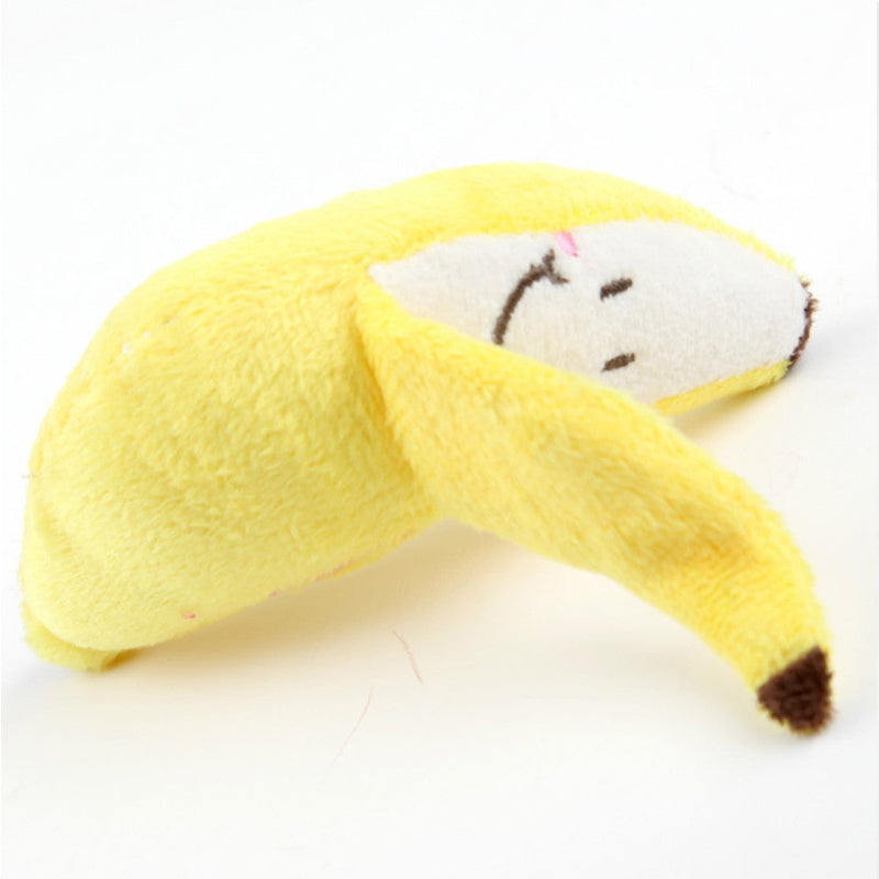 Banana Design Plush Cat Toy