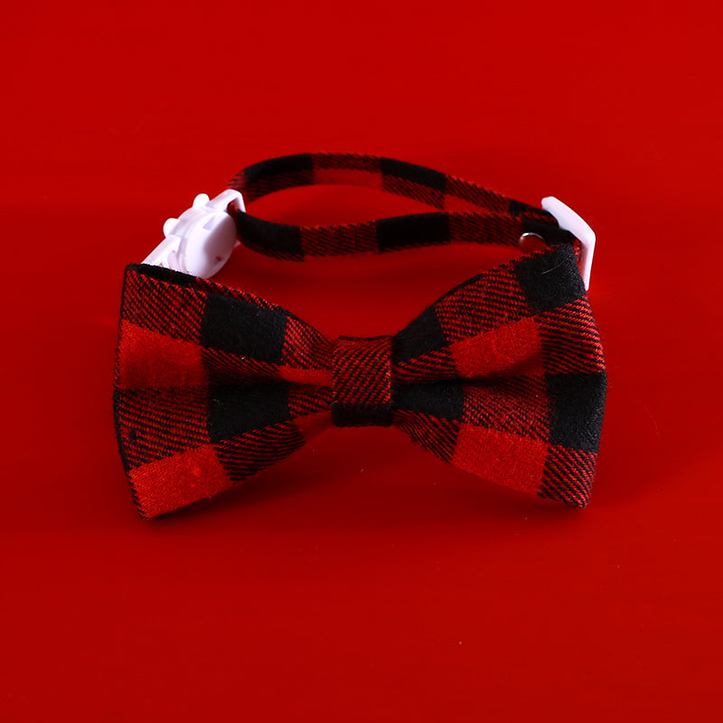 Plaid Cat Collar-Adjustable Anti-Choking Elegance