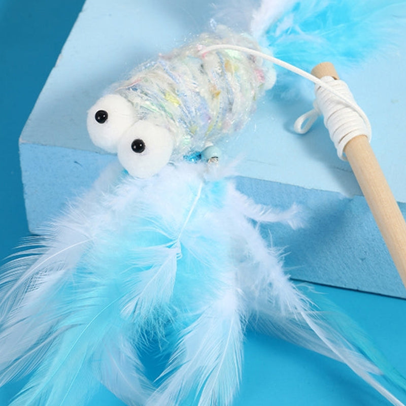 Handmade Goldfish Cat Toy Wand