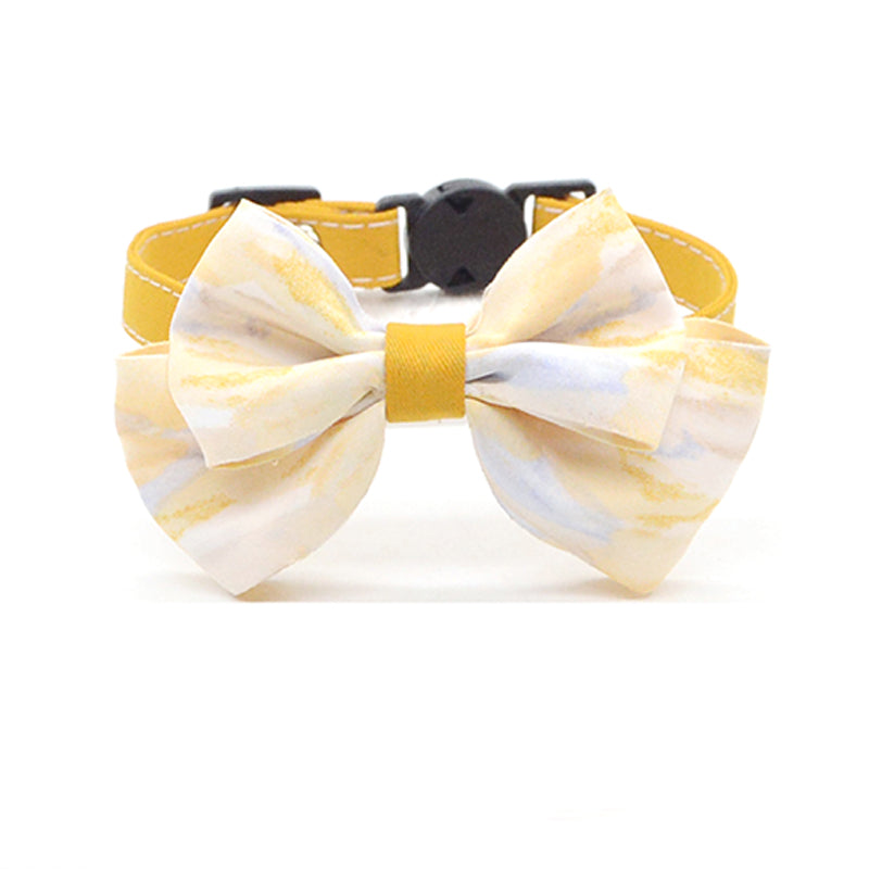 Ink Style Bow Cat Collar