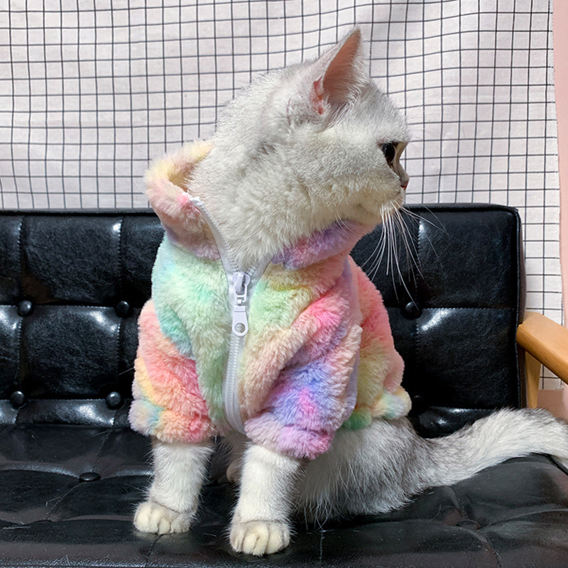 Rainbow Series Tie-Dye Cat Clothes