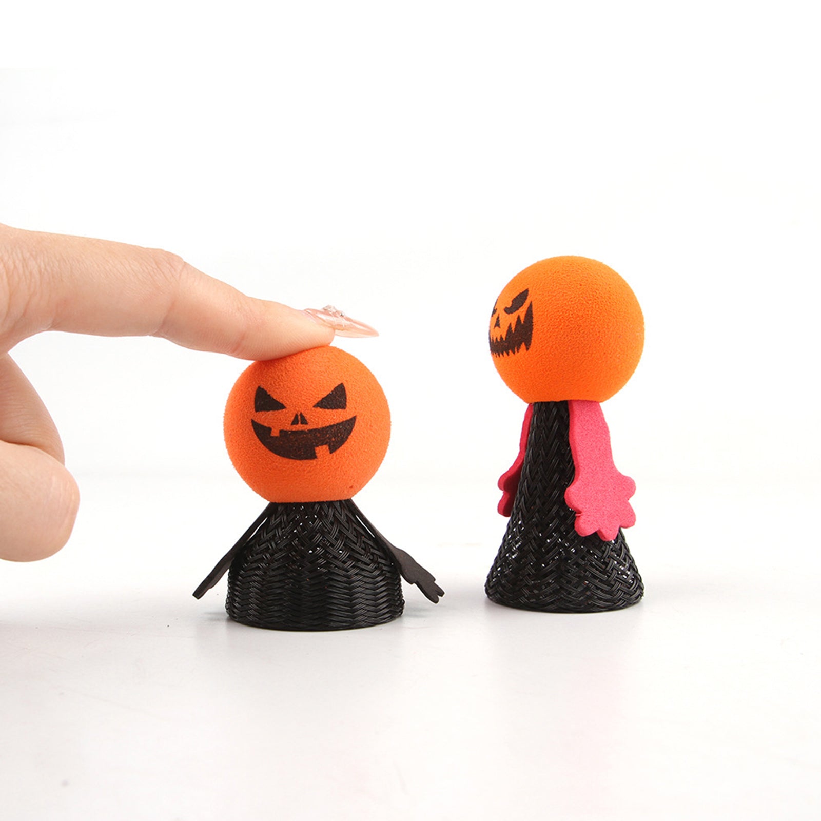 Halloween Bouncing Pumpkin Cat Toy – Interactive Spring Play for Cats