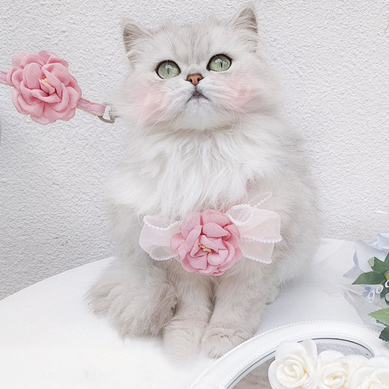 Pink Camellia Cat Harnesses