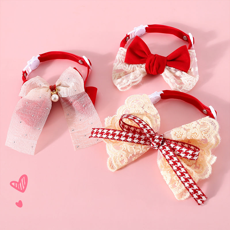 Lace Bow Pet Collar