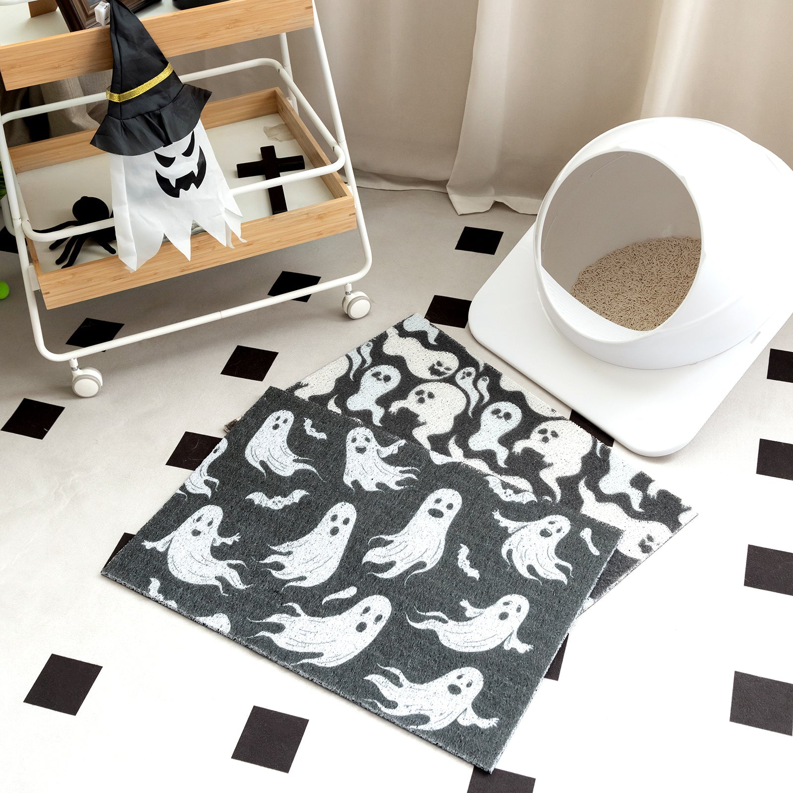 Gothic Style Cat Litter Mat