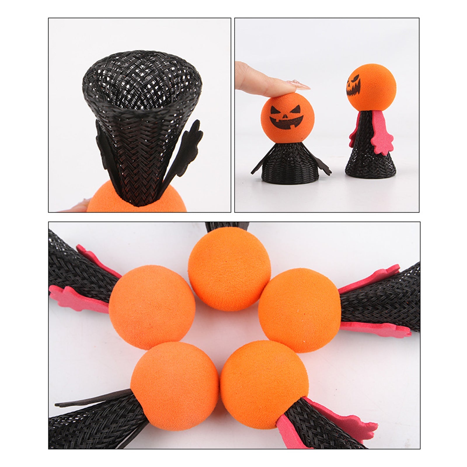 Halloween Bouncing Pumpkin Cat Toy – Interactive Spring Play for Cats