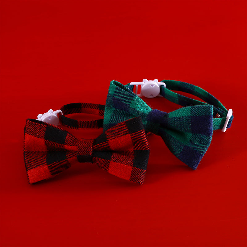 Plaid Cat Collar-Adjustable Anti-Choking Elegance