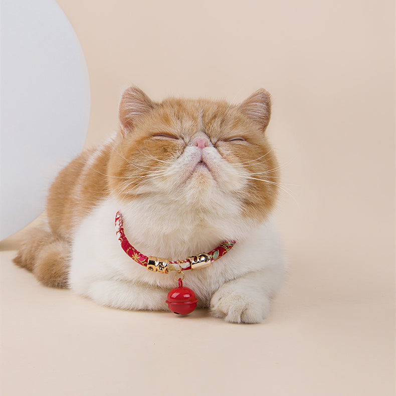 Japan Chirimen Style Handmade Cat Collar - happyandpolly