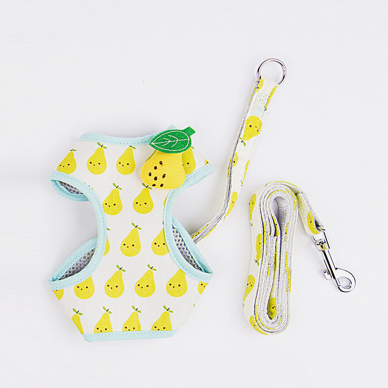 Fruit Series Pet Harness Vest & Leash - happyandpolly