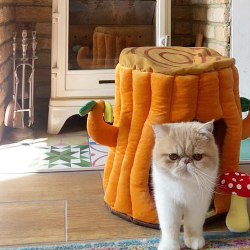 Tree-Shaped Cat Bed indoors