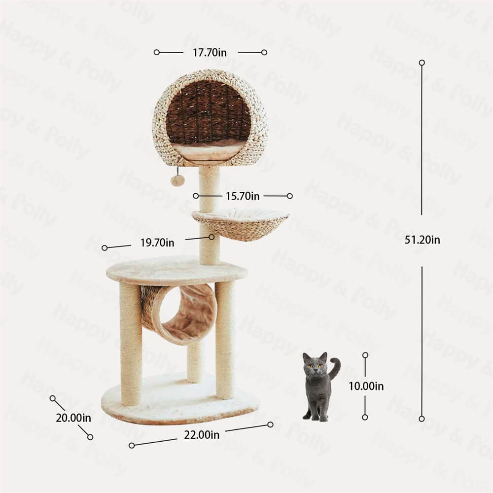 Dimensions of the Bird Nest Cat Tree