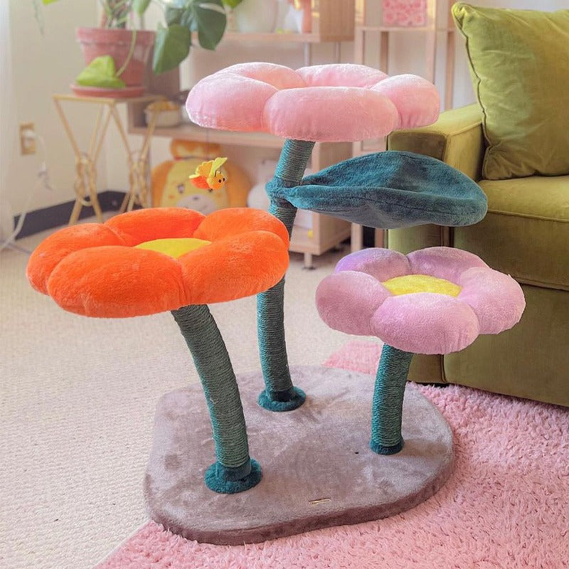 Front view of the Bloomy Flower Cat Tree