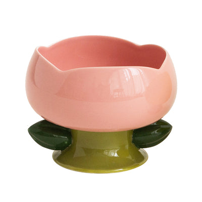 ceramic cat bowl pink