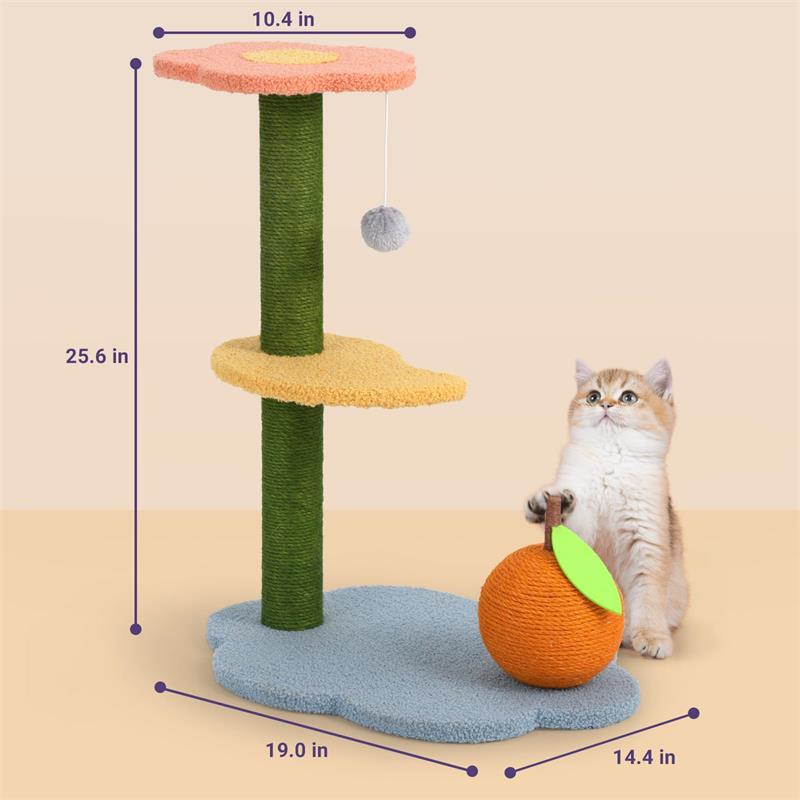 Flower Design Cat Tree size comparison.