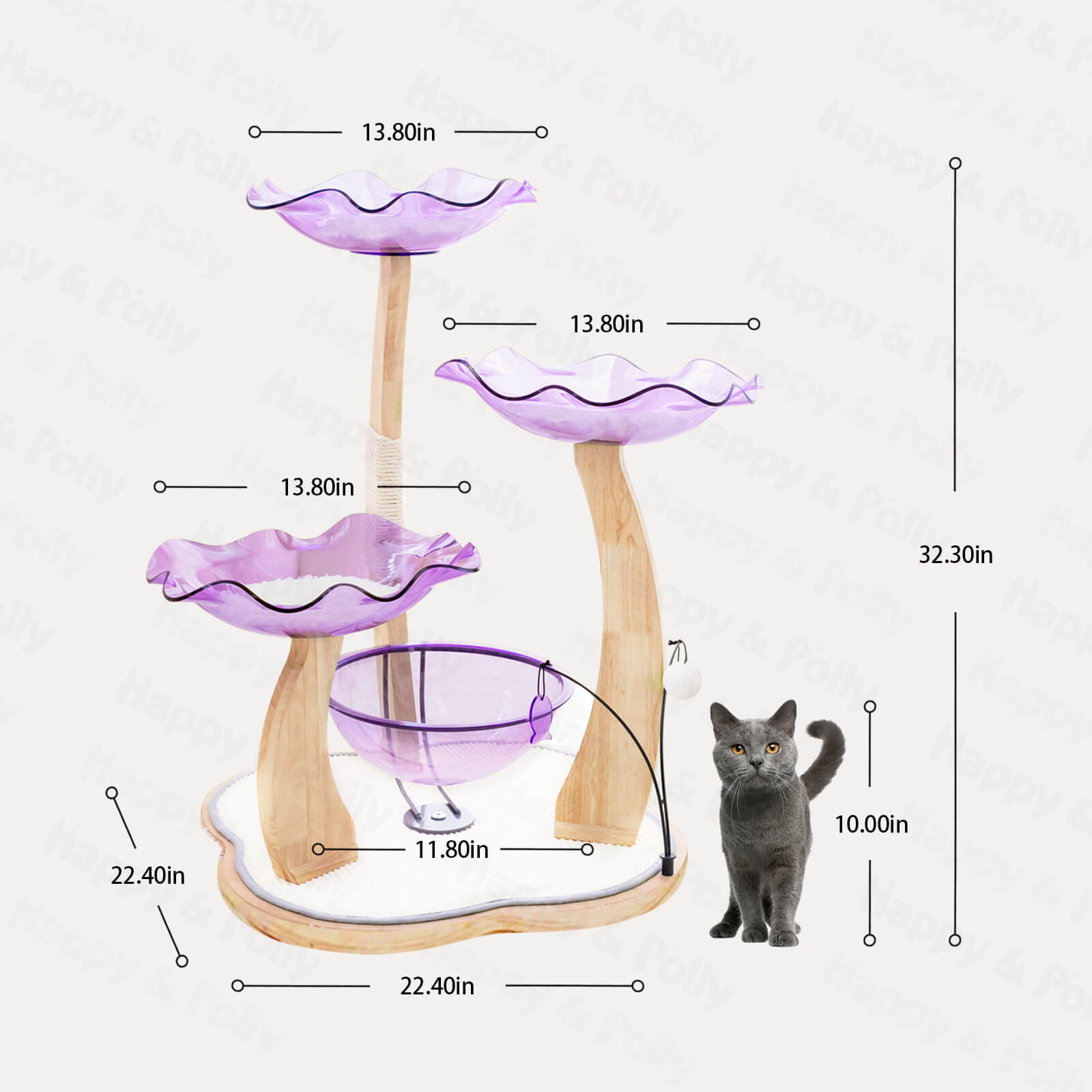 Jellyfish Dream Cat Tree size 