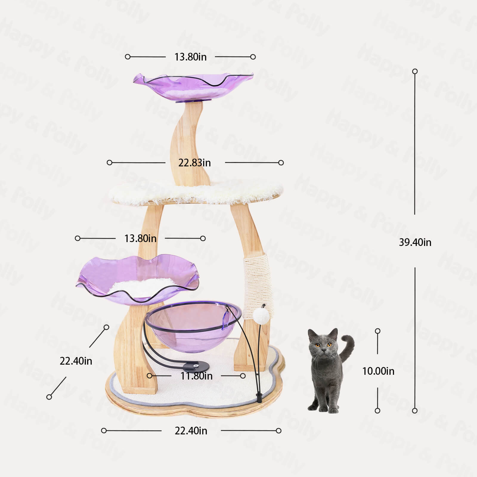 Jellyfish Dream Cat Tree size