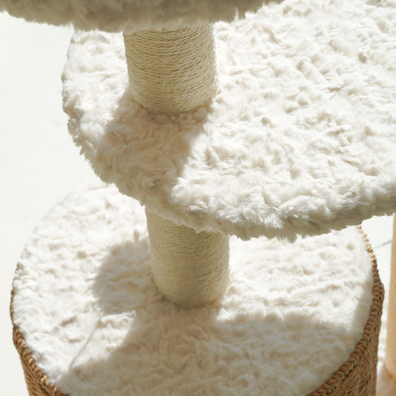 Detail of the soft fabric on the Milk Cloud Cat Tree