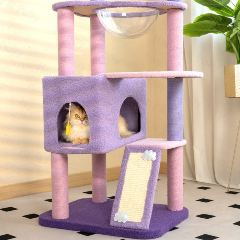 Detail of the dual openings on the Deluxe Version of the Moonlight Cat Tree