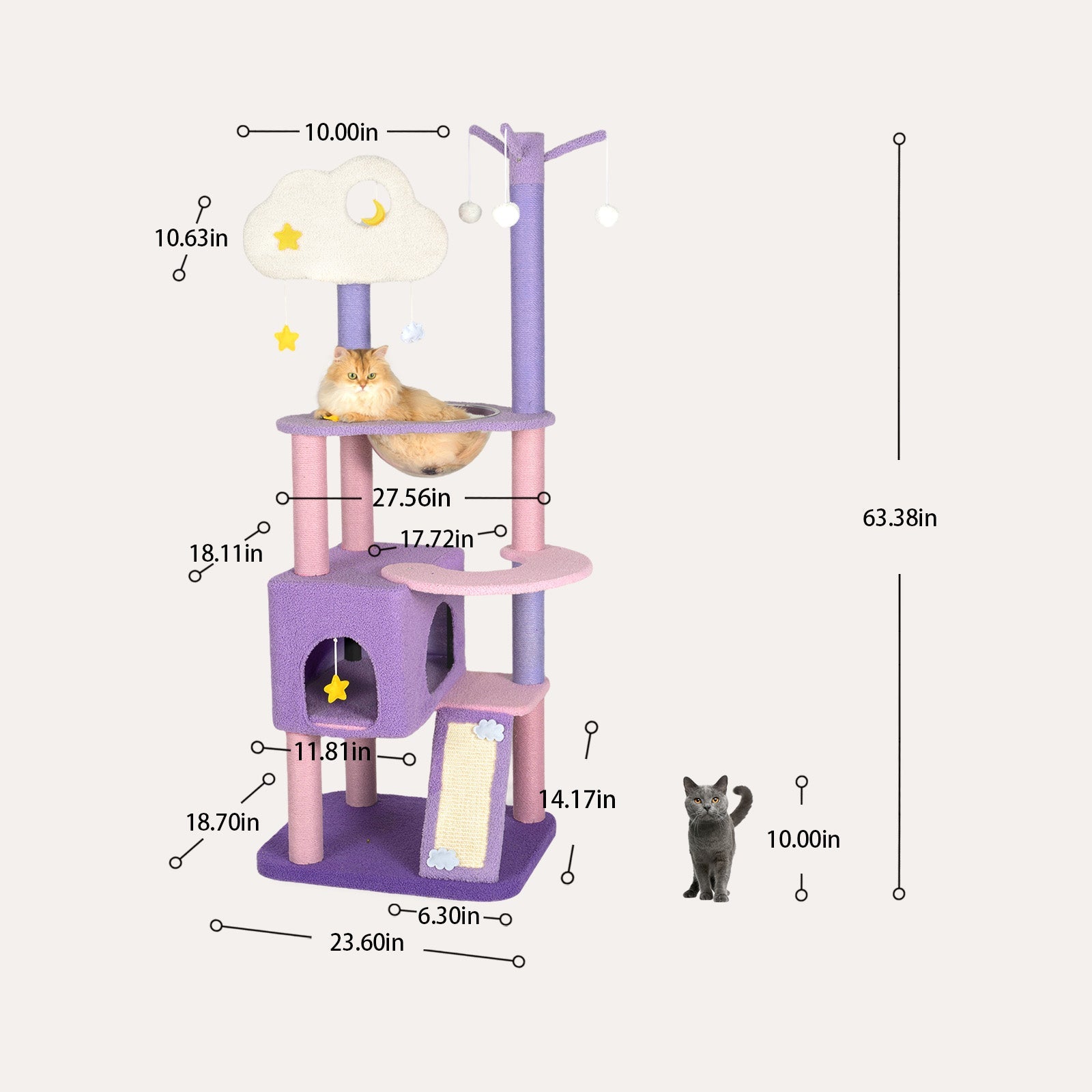 moonlight cat tree size