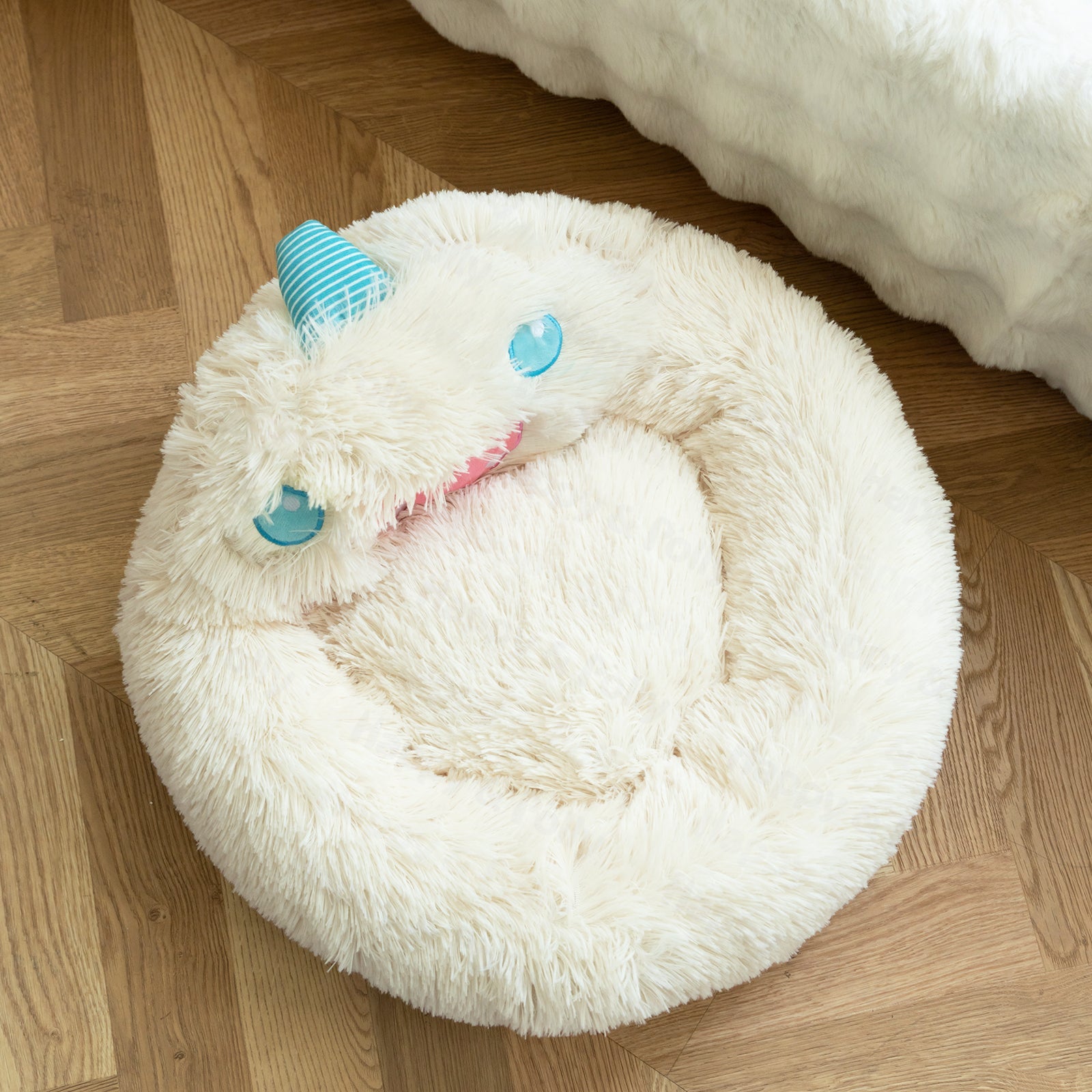 snow monster cat bed indoors