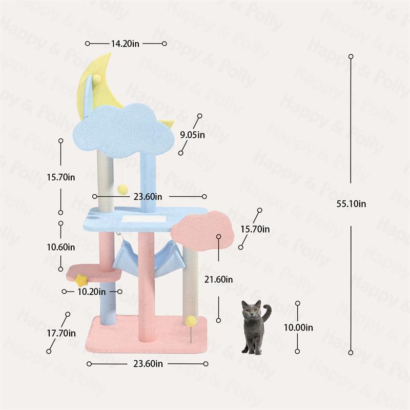 Dimensions of the Starry Sky Cat Tree